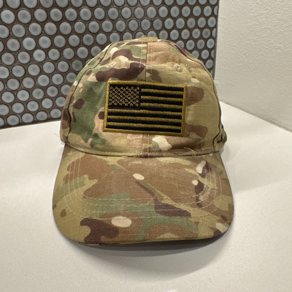 American Flag Hat Cap‎ Camo Military Patch Adjustable Ripstop Voodoo Tactical